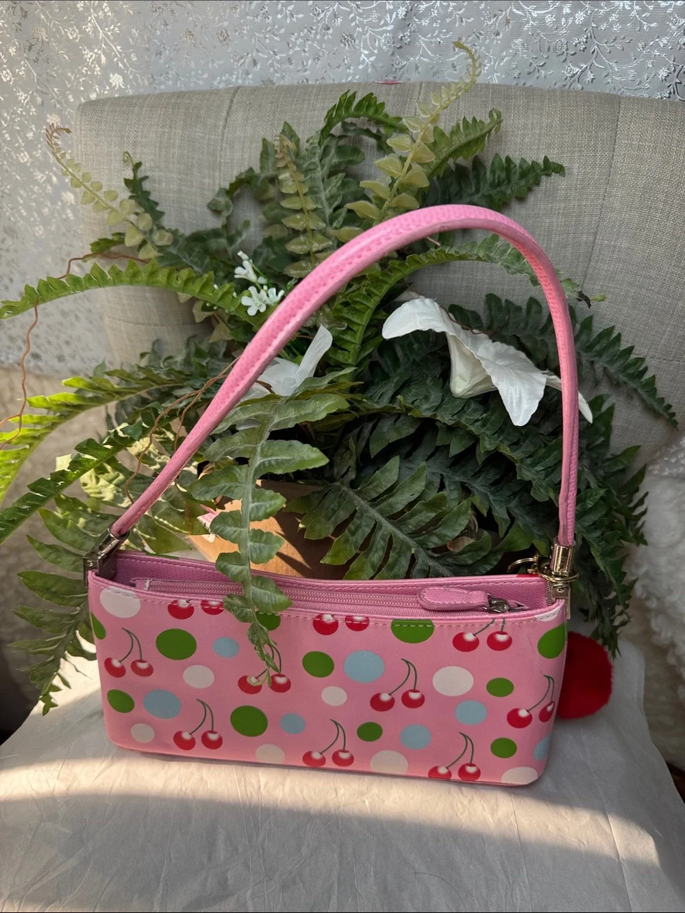 kate spade Pink Cherry Polka Dot Shoulder Bag